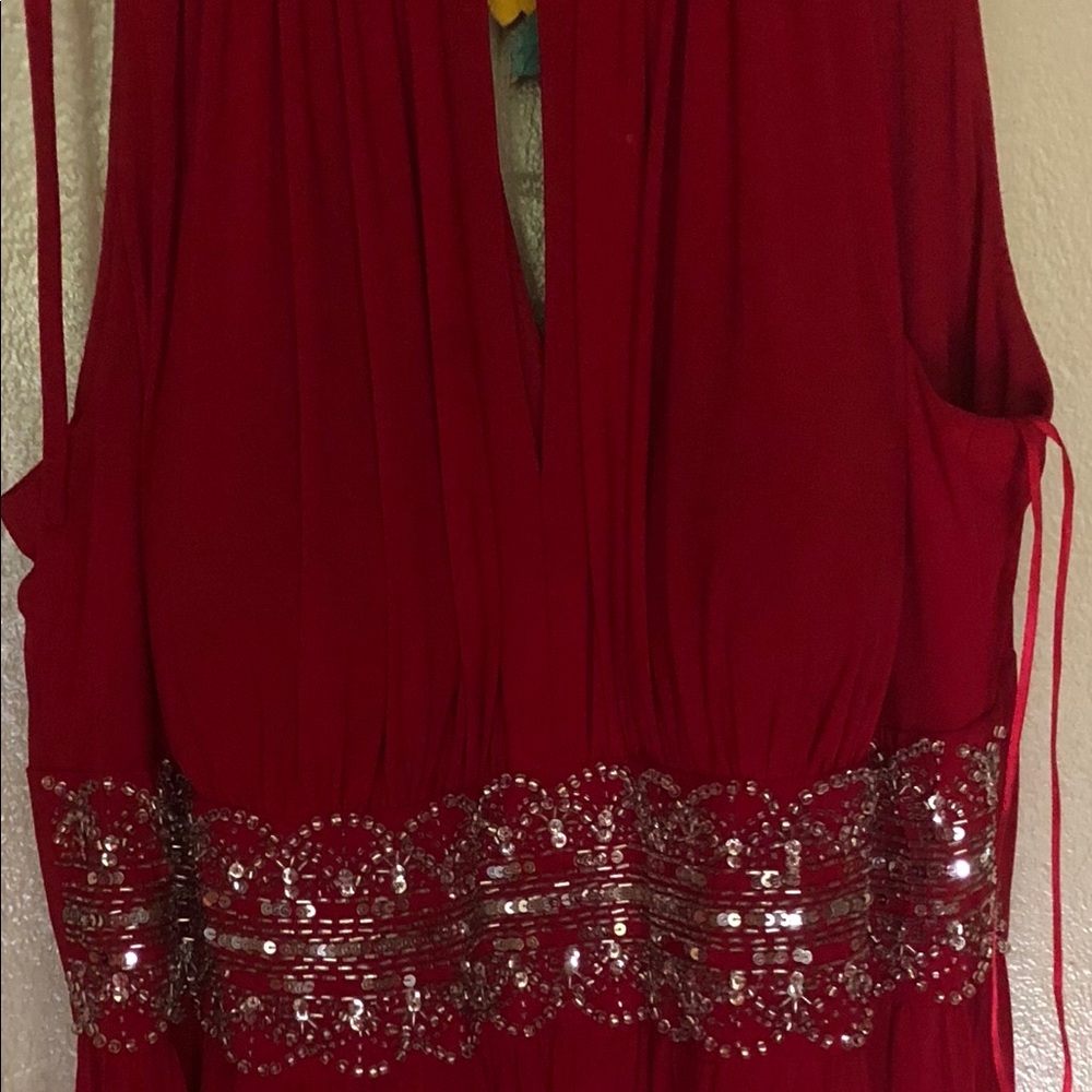 This Burgundy and silve line dress